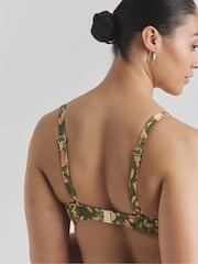 Simply Be Animal Magisculpt Twist Front Wired Plunge Bikini Top - Image 2 of 4