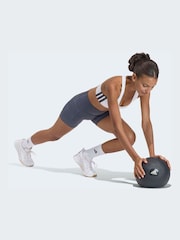 adidas Dark Grey 3 Stripe Sculpture Shorts - Image 3 of 6