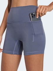 adidas Dark Grey 3 Stripe Sculpture Shorts - Image 4 of 6