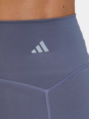 adidas Dark Grey 3 Stripe Sculpture Shorts - Image 5 of 6