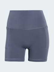 adidas Dark Grey 3 Stripe Sculpture Shorts - Image 6 of 6