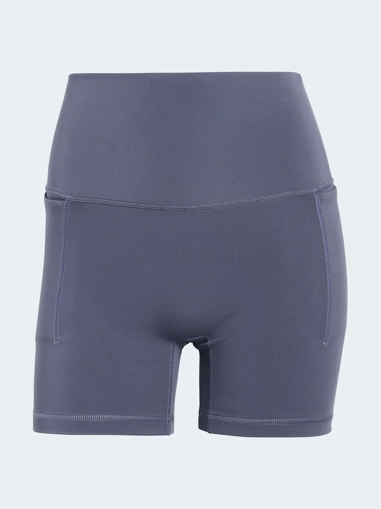 adidas Dark Grey 3 Stripe Sculpture Shorts - Image 6 of 6