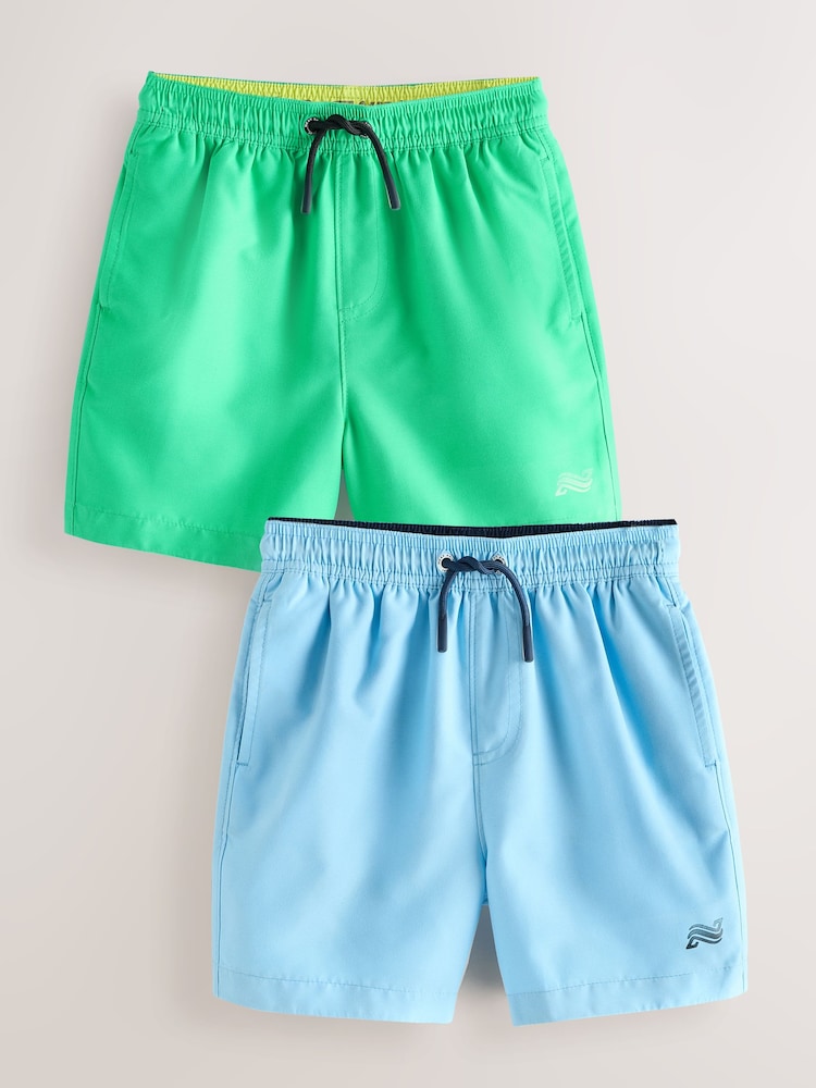 Green/Blue Swim Shorts 2 Pack (1.5-16yrs) - Image 1 of 6