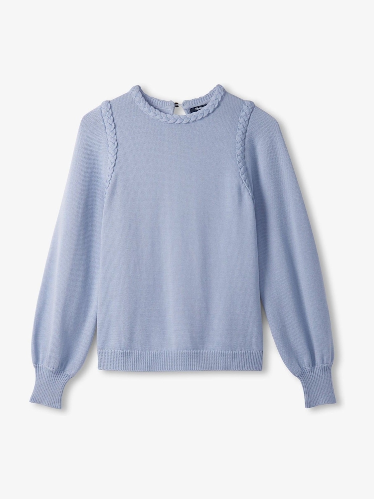 Hatley Braided Jumper - Bright Denim Blue - Image 5 of 5 Hatley Braided Jumper - Bright Denim Blue - Image 5 of 5