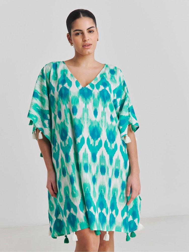 Simply Be Beach To Beach Tassel Trim Kaftan - صورة 4 من 4 Simply Be Beach To Beach Tassel Trim Kaftan - صورة 4 من 4