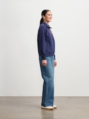 Hatley Mock Neck Pullover Patriot Blue Sweat Top - Image 2 of 5