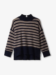 Hatley Blue Mock Neck Jumper - Image 4 of 4