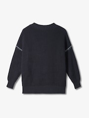 Hatley V-Neck Slouchy Jumper - Faded Grey - Image 3 of 3