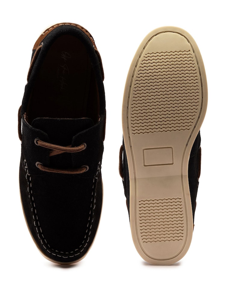 Off The Hook Blue Sadler Suede Leather Lace-Up Boat Shoes - Image 6 of 6 Off The Hook Blue Sadler Suede Leather Lace-Up Boat Shoes - Image 6 of 6