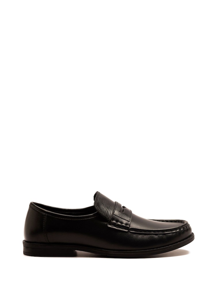 Off The Hook Black Lakeland Leather Penny Loafers - Image 1 of 6