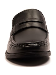 Off The Hook Black Lakeland Leather Penny Loafers - Image 4 of 6