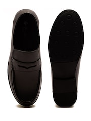 Off The Hook Black Lakeland Leather Penny Loafers - Image 6 of 6