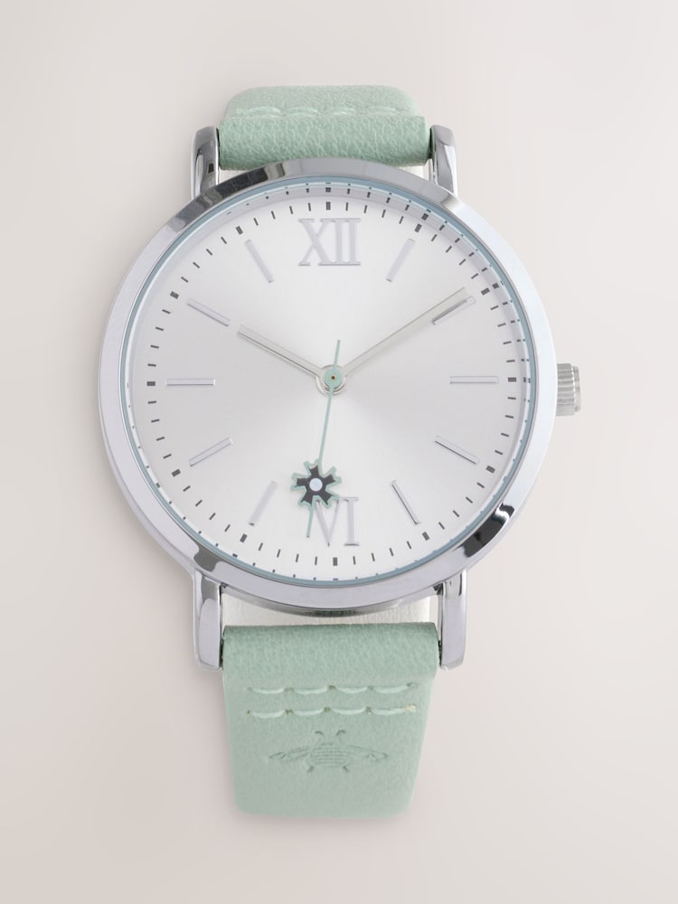 Mint Green Bee Embossed Watch - Image 1 of 3