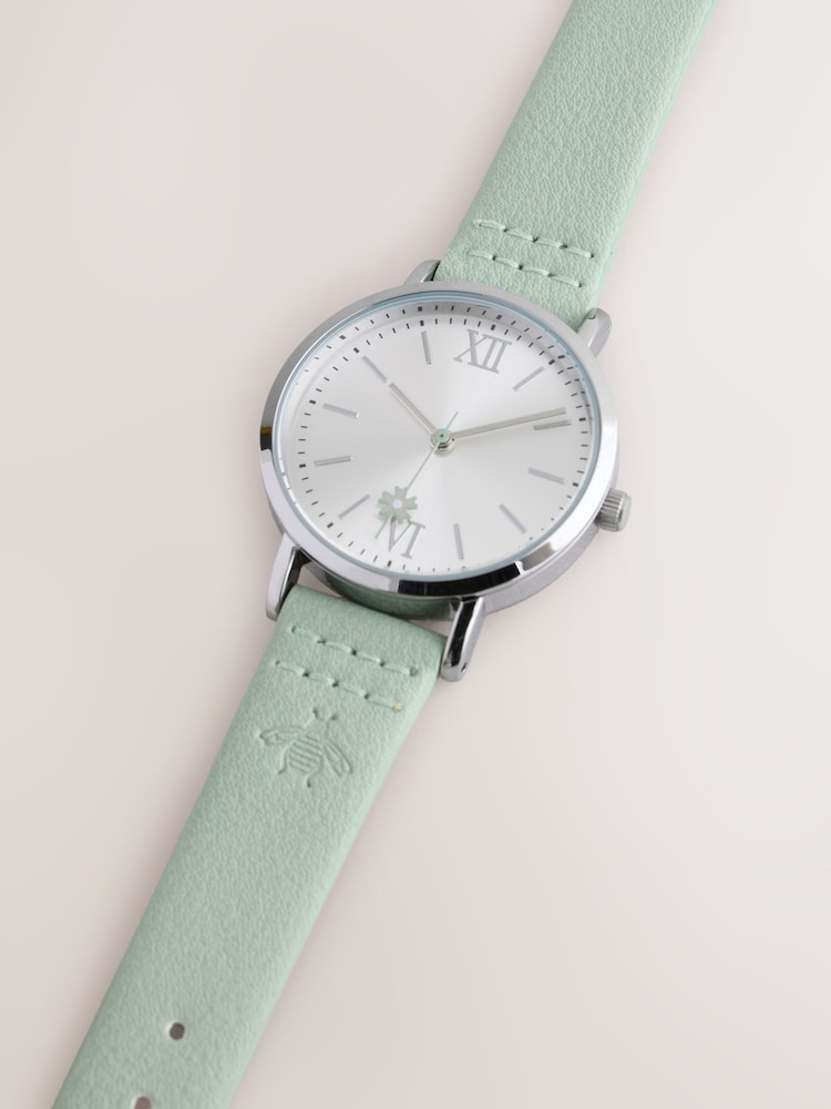 Mint Green Bee Embossed Watch - Image 3 of 3