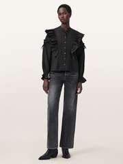 AllSaints Black Lulu Shirt - Image 4 of 8