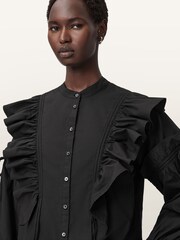 AllSaints Black Lulu Shirt - Image 5 of 8