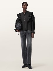 AllSaints Black Lulu Shirt - Image 6 of 8