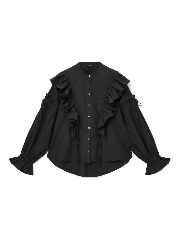 AllSaints Black Lulu Shirt - Image 8 of 8