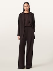 AllSaints Red Aleida Wide Leg Trousers - Image 1 of 8