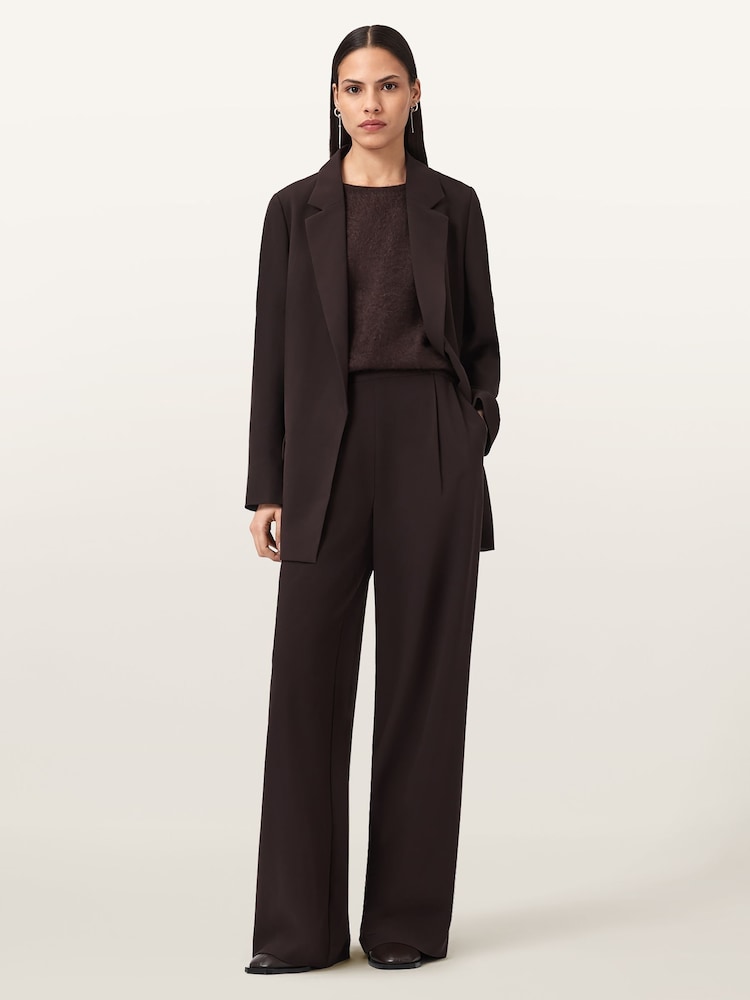 AllSaints Red Aleida Wide Leg Trousers - Image 1 of 8