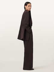 AllSaints Red Aleida Wide Leg Trousers - Image 3 of 8