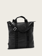 AllSaints Black Kei Leather Backpack - Image 3 of 8