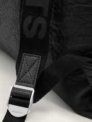 AllSaints Black Kei Leather Backpack - Image 4 of 8