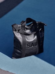 AllSaints Black Kei Leather Backpack - Image 6 of 8