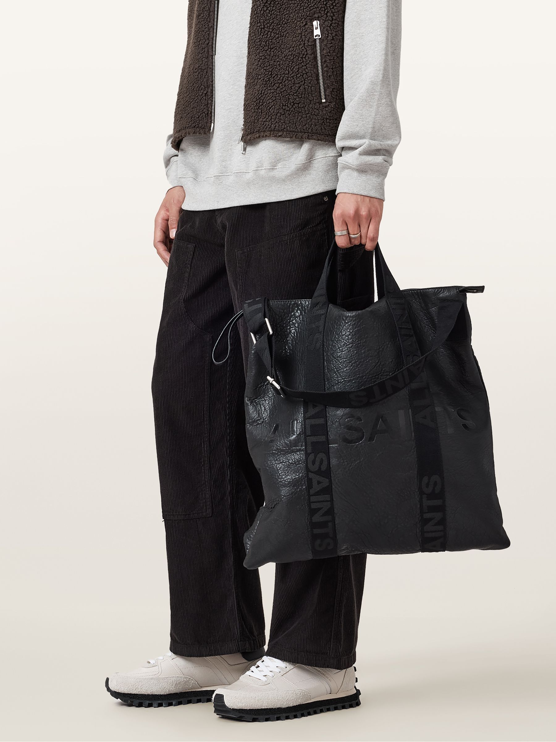 Buy AllSaints Black Kei Leather Backpack from Next USA