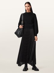 AllSaints Black Sinead Dress - Image 1 of 8