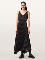 AllSaints Black Sinead Dress - Image 3 of 8