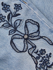 Monsoon Blue Bow Embroidered Jeans - Image 1 of 4