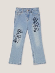 Monsoon Blue Bow Embroidered Jeans - Image 4 of 4