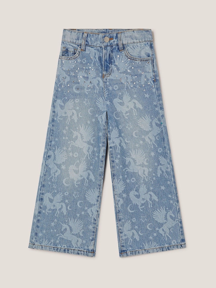 Monsoon Blue Unicorn Wide Leg Jeans - Image 1 of 3