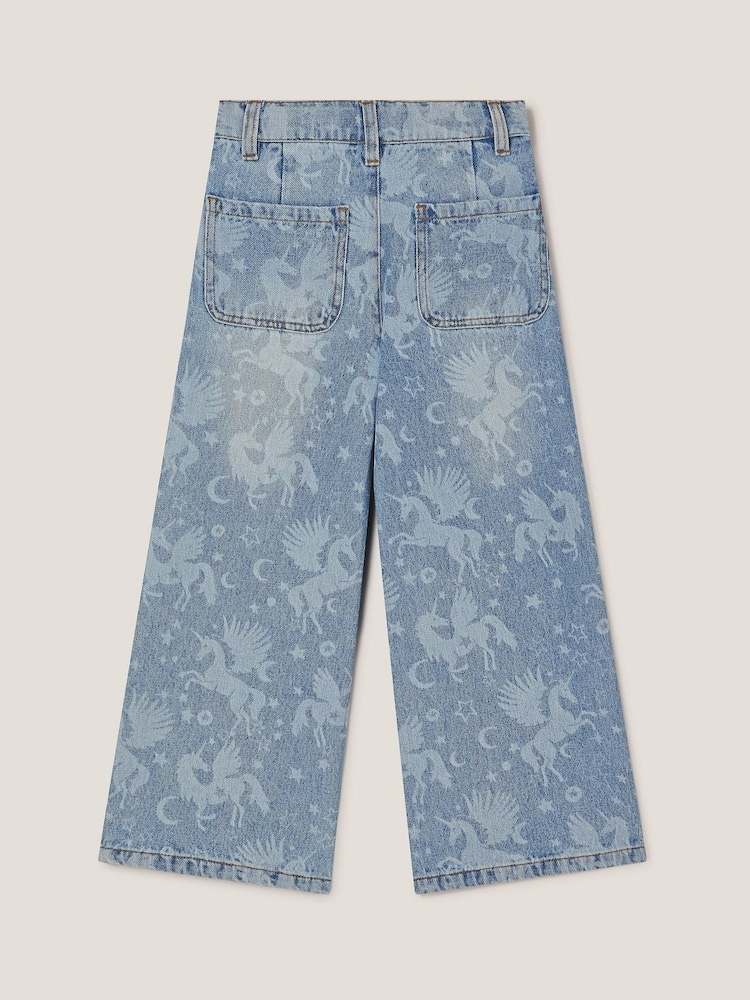 Monsoon Blue Unicorn Wide Leg Jeans - Image 2 of 3