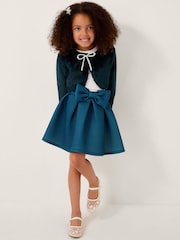 Monsoon Green Bow Pleat Skirt - Image 1 of 1