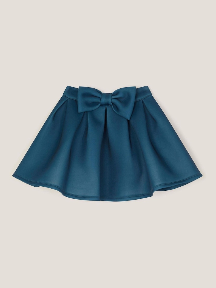 Monsoon Green Bow Pleat Skirt - Image 2 of 4 Monsoon Green Bow Pleat Skirt - Image 2 of 4