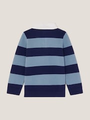 Monsoon Blue Varsity Stripe Polo Jumper - Image 3 of 4