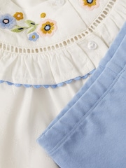 Monsoon Baby Embroidered Blouse & Leggings Set - صورة 4 من 4