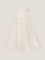 Monsoon Natural Baby Duchess Pearl Swing Dress - Image 2 of 4