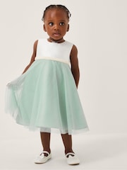 Monsoon Green Baby Duchess Pearl Swing Dress - Image 1 of 1