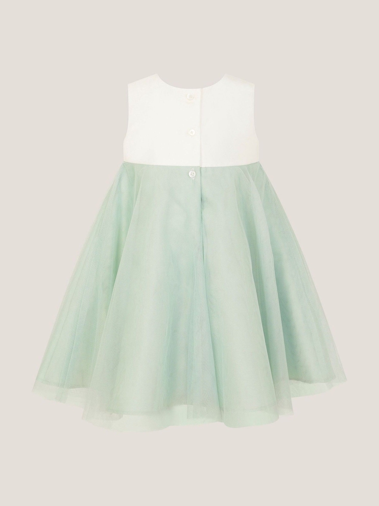 Monsoon Green Baby Duchess Pearl Swing Dress - Image 2 of 3