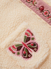 Monsoon Natural Butterfly Embroidered Borg Gilet - Image 4 of 4