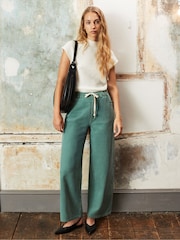 Ro&Zo Green Denim Drawstring Waist Jeans - Image 1 of 6