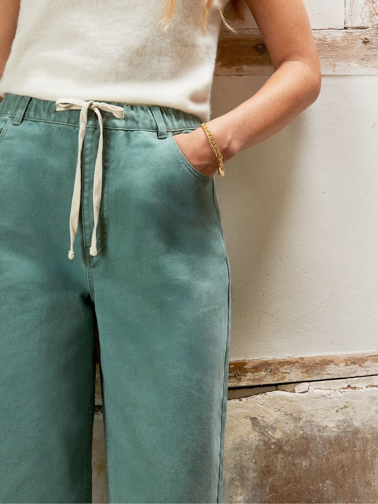 Ro&Zo Green Denim Drawstring Waist Jeans - Image 2 of 6