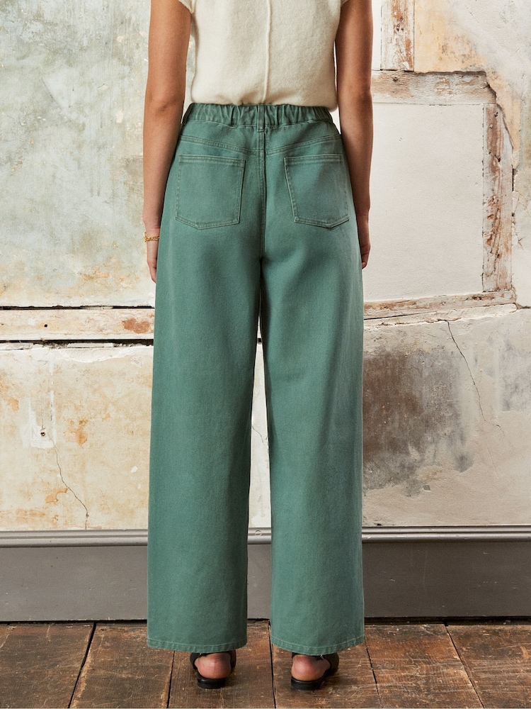 Ro&Zo Green Denim Drawstring Waist Jeans - Image 6 of 6