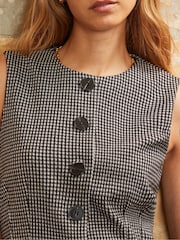 Ro&Zo Grey Houndstooth Waistcoat - Image 3 of 5