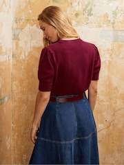 Ro&Zo Red Cappuccino Cashmere Blend Knit Jumper - Image 3 of 4