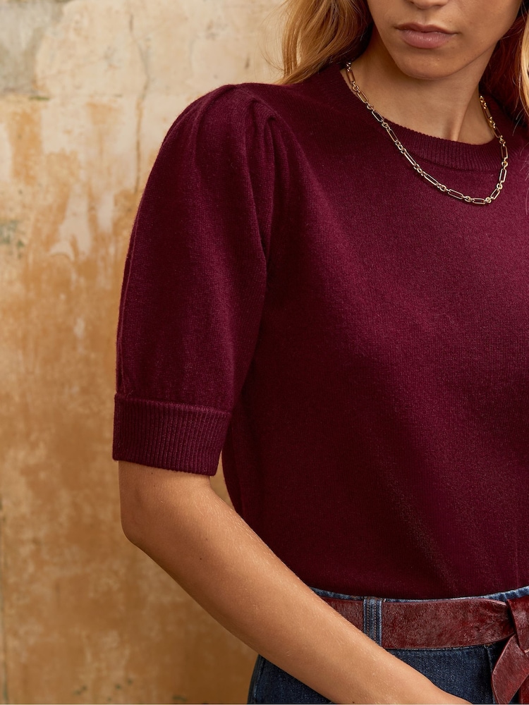 Ro&Zo Red Cappuccino Cashmere Blend Knit Jumper - Image 4 of 4