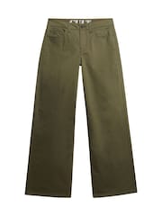 Superdry Green Mid Rise Baggy Chinos - Image 14 of 15